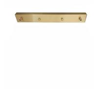 DESHOME L 40 cm Rosetón para lámpara de Techo Roseta de 2 agujeros Rosetón de metal Dorado para 2 lámparas Cubierta para cables Rosetón para colgante Lámpara de techo y Placa Montaje Kit Tejadillo