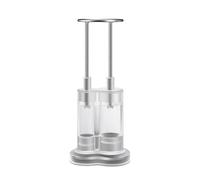 Deshuesador De Aceitunas - Herramienta Para Deshuesar Cerezas De Acero Inoxidable De 22,6x9,6 Cm, Doble Orificio | Descorazonador De Cerezas Tipo Prensa, Removedor De Huesos Para Cereza, Dátiles Rojo