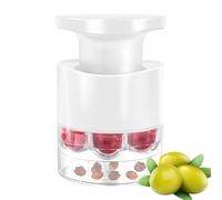 Deshuesador de cerezas a presión | Deshuesador de 7 agujeros tipo empujador | Utensilio de cocina multifunción para postre mermelada Jugo de frutas Desmontador para bayas
