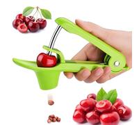Deshuesador de Cerezas, Sacahuesos de Cerezas, Herramienta Para Quitar Hoyos de Cereza, Con Diseño de Bloqueo Que Ahorra Espacio, Para Extraer Rápidamente Los Huesos de Fruta (Verde)