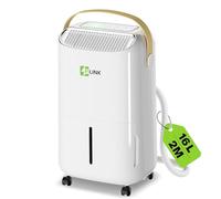 Deshumidificador 16L/Día, Deshumificadores de Humedad Hasta 110m³ (45m²), Temporizador de 24H, Apagado Automático, Depósito Extraible 2,5 L, Deshumidificador para Hogar para Apartamento, Sótano, Baño