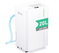 Deshumidificador - 20 Litros/Día Deshumificadores de Humed Eléctrico Silencioso con Compresor, 3 Modos, Drenaje Continuo, Depósito 5L, Temporizador 24h, Contra la Humedad para Casa/Apartamento/Bodega