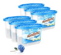 Deshumidificador, Caja de Absorción de Humedad de 500ml, Paquete de 6, Atrae Humedad Extra del Baño, Gabinete, Cocina, Deshumidificador para Armario (Sin Fragancia), Azul