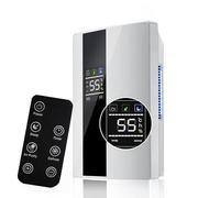 Deshumidificador de aire 2 en 1 con purificación y drenaje continuo - Deshumidificador de aire eléctrico 2200 ml, aparato silencioso para el hogar, cocina y dormitorio (A)