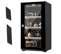 Deshumidificador de gabinete seco, caja electrónica a prueba de humedad con control digital, bloqueo de contraseña, luces LED y ajuste de humedad para almacenamiento de equipos de lentes de cámara