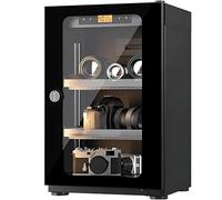 Deshumidificador Digital con cámara y gabinete seco, Caja Seca electrónica con luz LED de 3000 K y Cerradura de combinación, Caja electrónica a Prueba de Humedad for Lentes de cámara(Black,72L)