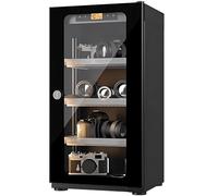 Deshumidificador Digital con cámara y gabinete seco, Caja Seca electrónica con luz LED de 3000 K y Cerradura de combinación, Caja electrónica a Prueba de Humedad for Lentes de cámara(Black,90L)
