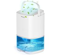 Deshumidificador para el hogar, 1000 ml con apagado automático, 258 pies cuadrados, deshumidificador portátil pequeño, ultra silencioso contra la humedad y el moho, dormitorio, baño (ferroso)