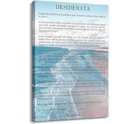 Desiderata Poem Wall Art, Go Placidly Amid the Noise Max Ehrmann Quote, Inspirational Literary Print for Living Room, Kitchen, Office(Framed,12x18inch(30x45cm))