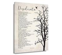 Desiderata Poema enmarcado inspirador arte de pared con citas alentadoras para decoración de pared, impresiones en lienzo, pintura moderna vintage para sala de estar, obras de arte de poesía