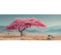 Desierto 5D Diamond Painting, áRbol Diamond Painting Adultos, DIY Cuadro Diamante Accesorios, 5D Dibujos con Diamantes Art Kit Manualidades Adultos, Regalo, Primavera Decoracion Hogar, 110x50cm 2-3158