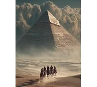 Desierto Diamond Painting, 5D Diamond Painting Adultos PiráMide, DIY Kit Manualidades Adultos, 5D Punto de Cruz Cuadro Diamante, DIY Pintura de Diamante Kits, Home Decoration, Regalo, 50x70cm 8-6950