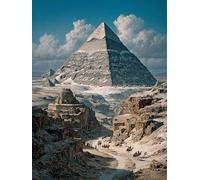 Desierto Diamond Painting, 5D Diamond Painting Adultos PiráMide, DIY Kit Manualidades Adultos, 5D Punto de Cruz Cuadro Diamante, DIY Pintura de Diamante Kits, Home Decoration, Regalo, 100x135cm S-8437