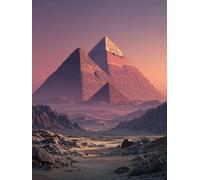 Desierto Diamond Painting, 5D Diamond Painting Adultos PiráMide, DIY Kit Manualidades Adultos, 5D Punto de Cruz Cuadro Diamante, DIY Pintura de Diamante Kits, Home Decoration, Regalo, 90x120cm K-2305