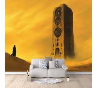 Desierto Fotomurales 300 x 210 cm Salón Dormitorio Misterioso Campanario De La Civilización Antigua Papel pintado tejido no tejido Decoración de Pared decorativos Murales moderna de Diseno Fotográfico