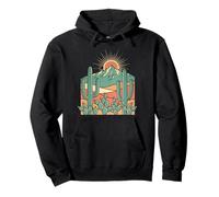 Desierto Montaña Atardecer Cactus Southwest Western Fashion Sudadera con Capucha