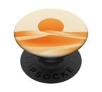 Desierto Puesta del Sol Sahara Paisaje Minimalista Abstracto Dunas PopSockets PopGrip Adhesivo