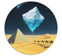 Desierto Puzzles Imposible,desafío para Adultos Iceberg pirámide Ciencia ficción Entretenimiento Creativo 1000 Piezas Obra De Arte De Juego De para Adultos Y Niños A Partir 1000pcs (67.5x67.5cm)