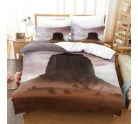 Desierto y Estepa Edredón, Ropa De Cama Paisaje Y Naturaleza, Funda Nórdica Y Funda De Almohada con Cremallera Single（135x200cm）