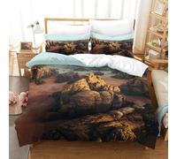 Desierto y Estepa Edredón, Ropa De Cama Paisaje Y Naturaleza, Funda Nórdica Y Funda De Almohada con Cremallera King（220x240cm）