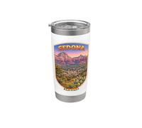 Desierto y Flora de Roca Roja de Sedona Arizona Vaso térmico de acero inoxidable de doble pared