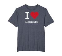 Desiertos I Corazón, Amo los Desiertos Camiseta, Hombre Tallas Grandes, Azul Jaspeado, 6X Alto