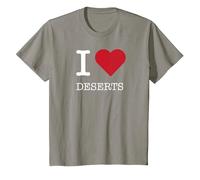 Desiertos I Corazón, Amo los Desiertos Camiseta, Niños, Pizarra, 6 años