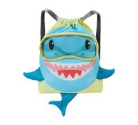 Design A Forma Di Squalo, Borse Da Nuoto Impermeabili, Con Coulisse, Zaini Con Scomparti Per Scarpe, Per Ragazze, Bambini, Con Coulisse, Sacco Da Piscina, Spalline Regolabili, Modello Animale Oceano,