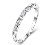 Design - Anillo elegante para mujer, anillo de compromiso, boda, anillo de charla (dorado, 7)