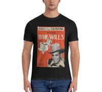 Design Bob Wills Men Tshirts Cotton O Neck Active T-Shirt Summer Tops Mens Graphic T-Shirts Anime Mens Graphic T-Shirts Funny Black 3XL