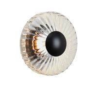 DESIGN BY US Aplique de exterior LED New Wave Optic, cristal, Ø 26 cm, IP65