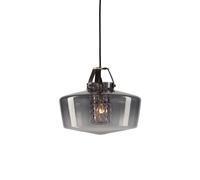 DESIGN BY US Lámpara colgante Addicted To Us, gris humo/latón/marrón