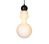 DESIGN BY US Lámpara colgante Paris 1920, altura 43 cm, cristal, blanco