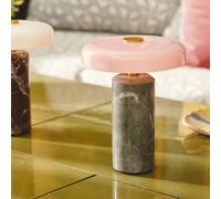 DESIGN BY US Trip LED lámpara de mesa recargable, gris / rosa, mármol, vidrio, IP44