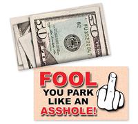 Design Doggie You Park Like An A-hole Bad Parking Tarjetas de broma parecen dinero real, 50 unidades, déjalas debajo de los limpiaparabrisas de vehículos de horribles conductores A-Hole