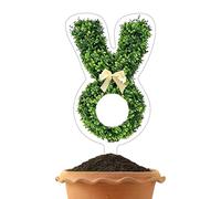 Design Easter Bunny Topiary Tree, Acrylic Tree Ornament, 12 Inches Easter Stakes, Acrylic Garden Decoration with Material, Outdoor Decor with Festive Style, Spring Ornament for Garden Home Porch Party