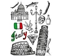 Design F AG 1040 Pegatinas Decorativas para Pared de Italia Autkleber