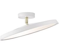 Design For The People Plafón led elegante con pantalla orientable blanca y latón ø40