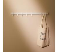 Design Hamburgo Perchero de Pared I Moderno Colgador de Pared para Abrigos I Percheros de Pared con Ganchos de Metal Móviles I Perchero Entrada Recibidor | 80 cm | Blanco Mate