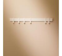 Design Hamburgo Perchero de Pared I Moderno Colgador de Pared para Abrigos I Percheros de Pared con Ganchos de Metal Móviles I Perchero Entrada Recibidor | 58 cm | Blanco Mate