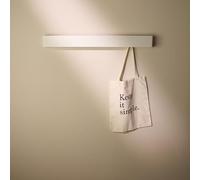 Design Hamburgo Perchero de Pared I Moderno Colgador de Pared para Abrigos I Percheros de Pared con Ganchos de Metal ocultos I Perchero Entrada Recibidor (Blanco Mate, 80 cm)