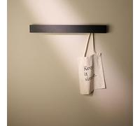 Design Hamburgo Perchero de Pared I Moderno Colgador de Pared para Abrigos I Percheros de Pared con Ganchos de Metal ocultos I Perchero Entrada Recibidor (Negro Mate, 80 cm)