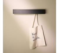 Design Hamburgo Perchero de Pared I Moderno Colgador de Pared para Abrigos I Percheros de Pared con Ganchos de Metal ocultos I Perchero Entrada Recibidor (Negro Mate, 57 cm)