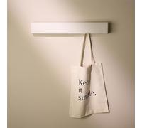 Design Hamburgo Perchero de Pared I Moderno Colgador de Pared para Abrigos I Percheros de Pared con Ganchos de Metal ocultos I Perchero Entrada Recibidor (Blanco Mate, 57 cm)