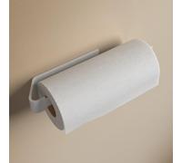 Design Hamburgo Portarrollos Papel Cocina Adhesivo | Sin Taladrar | Montaje en Pared o Bajo Gabinete | Diseño Moderno | Accesorios de Cocina (Blanco Mate)
