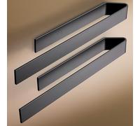 Design Hamburgo Toallero | 40 cm | Negro | Set de 2 | Adhesivo