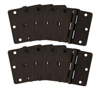 Design House 181388 1/4"" Radius Steel Door Hinge Door Hardware Door Hinges for Interior Doors, 3-1/2"" x 3-1/2"", Oil Rubbed Bronze, (Pack of 10)