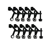 Design House 189068 Tope de puerta estándar con pasador de bisagra, paquete de 10, negro mate, 10 piezas