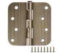 Design House 189522 Bisagra de radio de 4 x 4 5/8 pulgadas, latón antiguo, paquete de 6