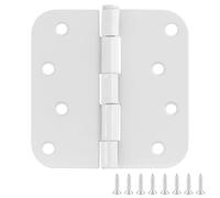 Design House 189621 Bisagra de radio de 4 x 4 5/8 pulgadas, pintada en blanco, paquete de 6